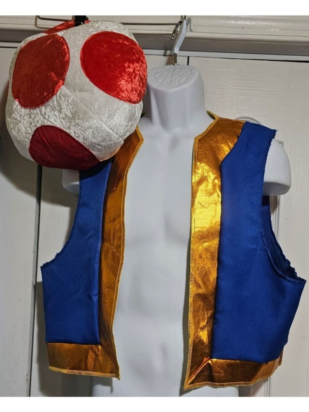 Super Mario Bros. Toad Costume Kit for Adults 14+ Vest Hat Nintendo Disguise